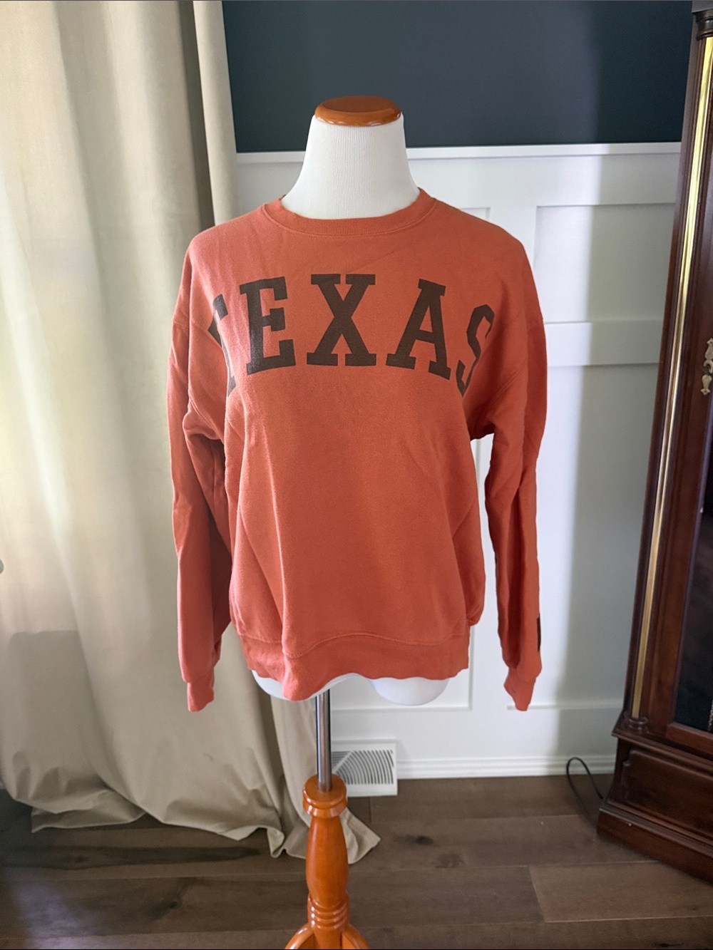 💘Modern Lux Crewneck Sweatshirt in Burnt Orange with Brown Lettering